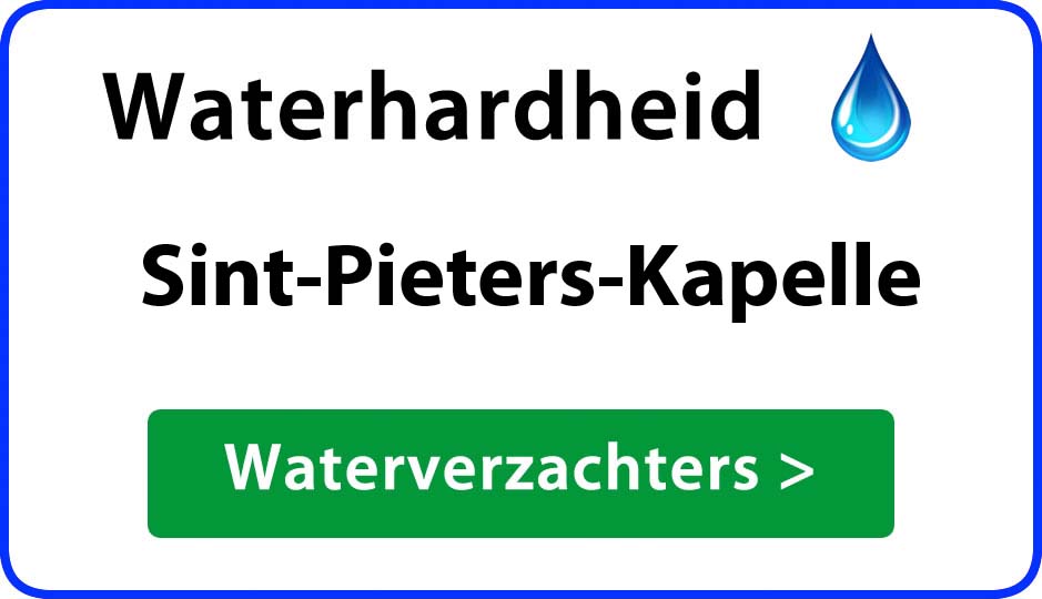 waterhardheid sint-pieters-kapelle waterverzachter